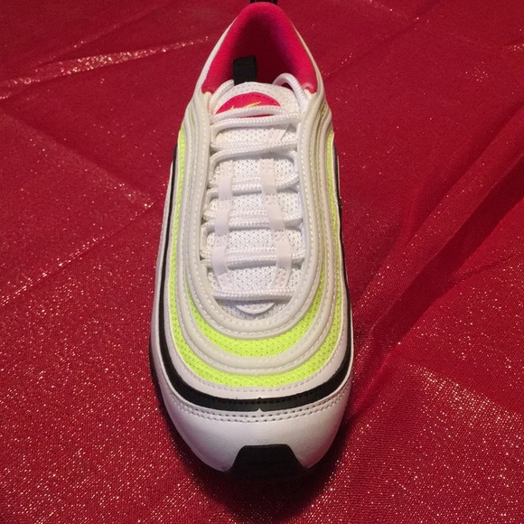 Nike Air Max 97 (GS) White Rush Pink Volt - Picture 3 of 7